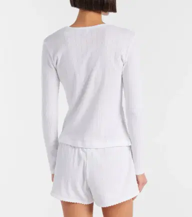 LESET Pointelle cotton shorts | Thumbnail 5