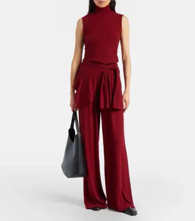 LESET Lauren pleated jersey wide-leg pants | Thumbnail 7 LESET Lauren pleated jersey wide-leg pants | Thumbnail 7