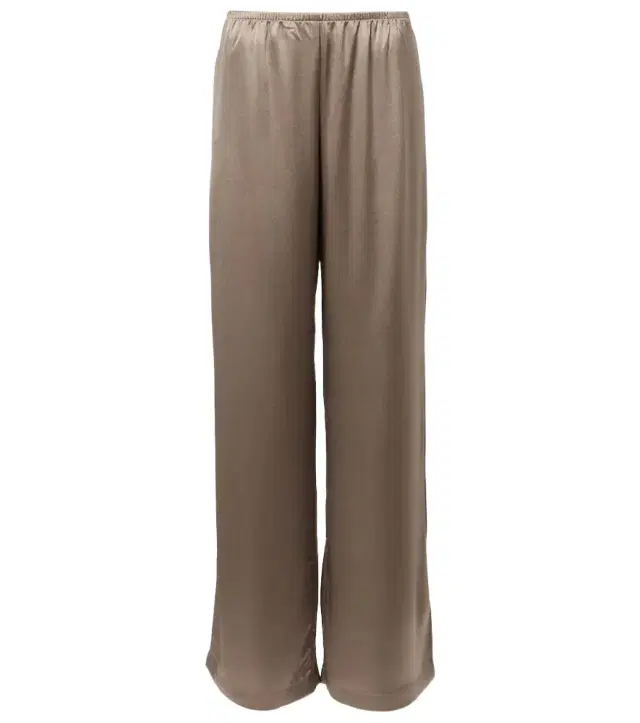 Barb satin wide-leg pants
