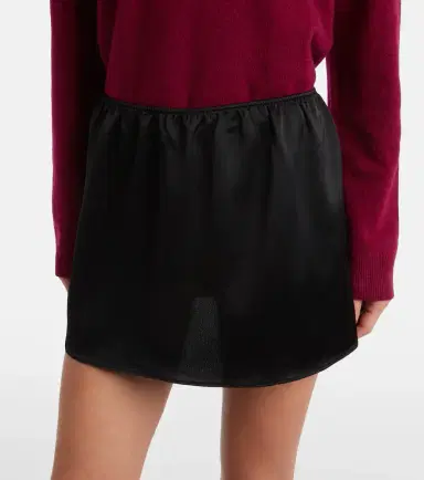 LESET Barb satin miniskirt | Thumbnail 2