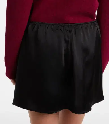 LESET Barb satin miniskirt | Thumbnail 3