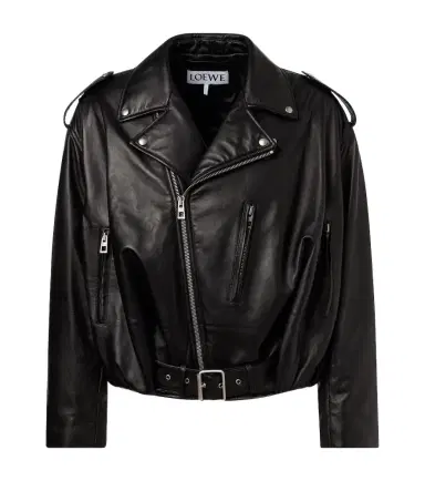 Loewe Balloon leather biker jacket | Thumbnail 1 Loewe Balloon leather biker jacket | Thumbnail 1