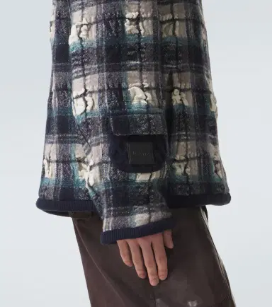 Loewe Plaid wool and linen jacket | Thumbnail 2
