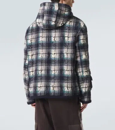 Loewe Plaid wool and linen jacket | Thumbnail 4