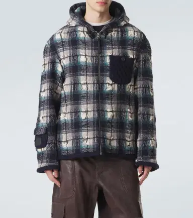 Loewe Plaid wool and linen jacket | Thumbnail 5