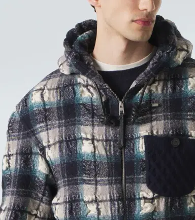 Loewe Plaid wool and linen jacket | Thumbnail 6