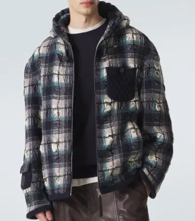 Loewe Plaid wool and linen jacket | Thumbnail 7