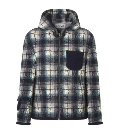 Loewe Plaid wool and linen jacket | Thumbnail 1