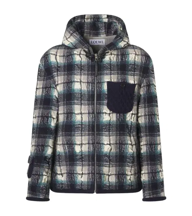 Loewe Plaid wool and linen jacket