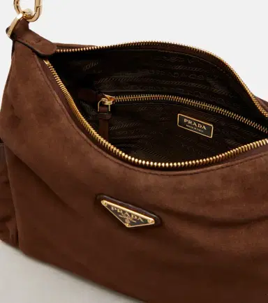 Prada Explore Large suede shoulder bag | Thumbnail 3