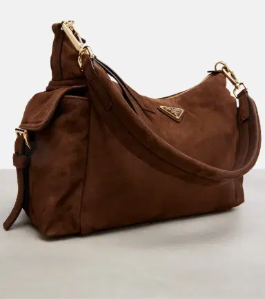 Prada Explore Large suede shoulder bag | Thumbnail 4