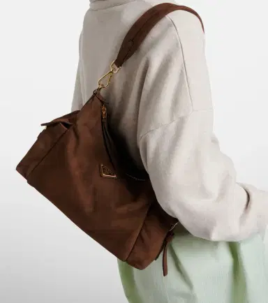 Prada Explore Large suede shoulder bag | Thumbnail 7