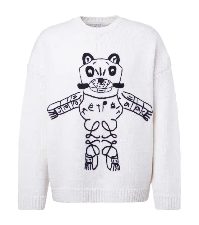 Loewe x Louis Wain embroidered wool sweater