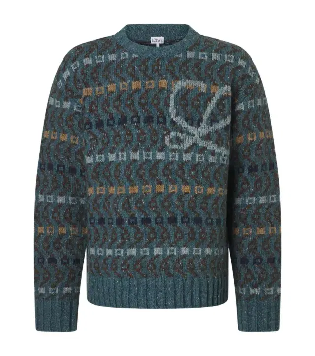 Loewe Logo intarsia wool-blend sweater