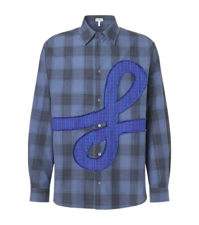 Checked cotton poplin shirt