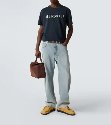 Loewe Printed cotton-blend jersey T-shirt | Thumbnail 4