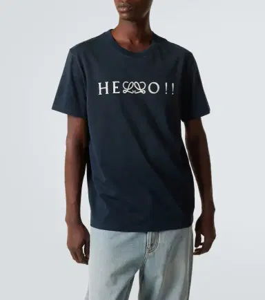 Loewe Printed cotton-blend jersey T-shirt | Thumbnail 6