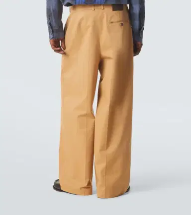 Loewe Pleated cotton gabardine wide-leg pants | Thumbnail 4 Loewe Pleated cotton gabardine wide-leg pants | Thumbnail 4
