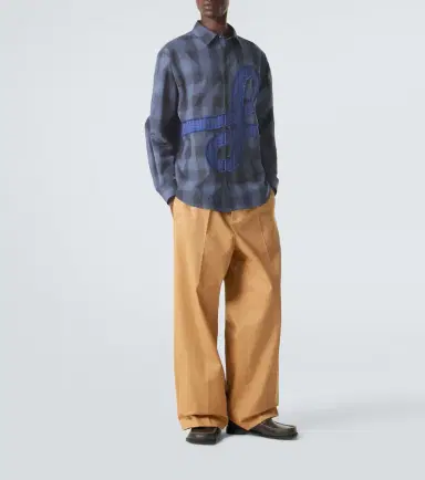 Loewe Pleated cotton gabardine wide-leg pants | Thumbnail 5 Loewe Pleated cotton gabardine wide-leg pants | Thumbnail 5