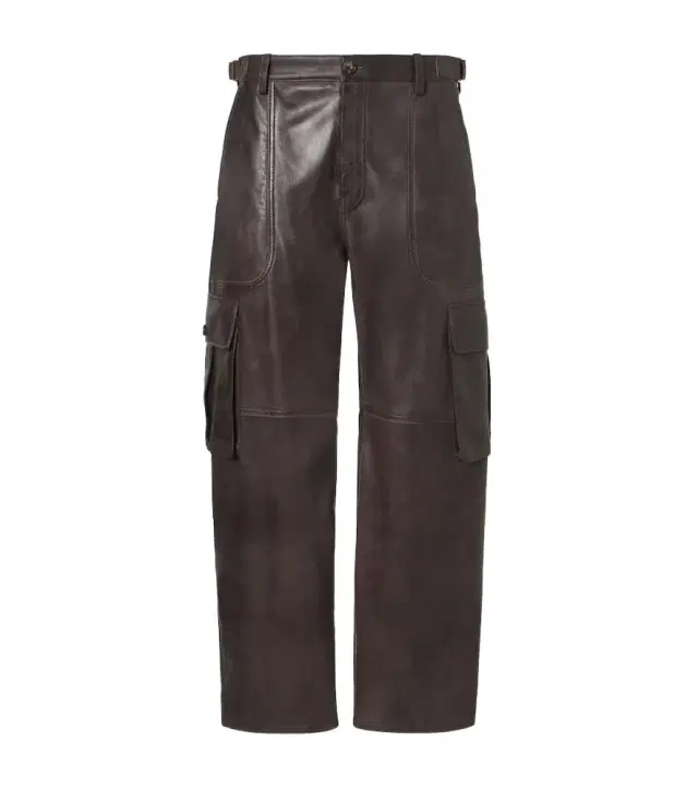 Leather cargo pants