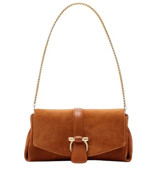 Flap Small suede shoulder bag