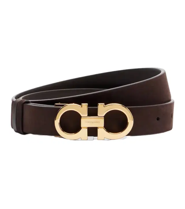 Ferragamo Gancio Mediterraneo leather belt