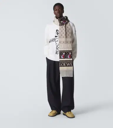 Loewe x Louis Wain wool-blend jacquard scarf | Thumbnail 2 Loewe x Louis Wain wool-blend jacquard scarf | Thumbnail 2