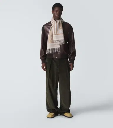 Loewe Anagram wool and cashmere jacquard scarf | Thumbnail 2