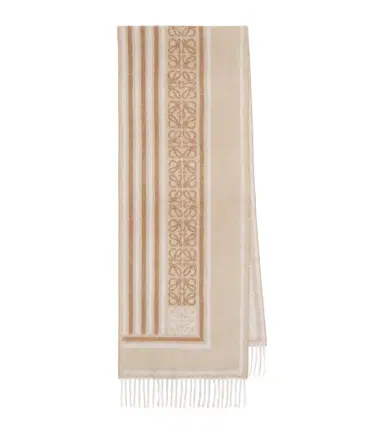 Loewe Anagram wool and cashmere jacquard scarf | Thumbnail 1
