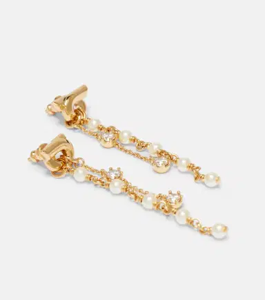 Ferragamo Gancini embellished drop earrings | Thumbnail 3