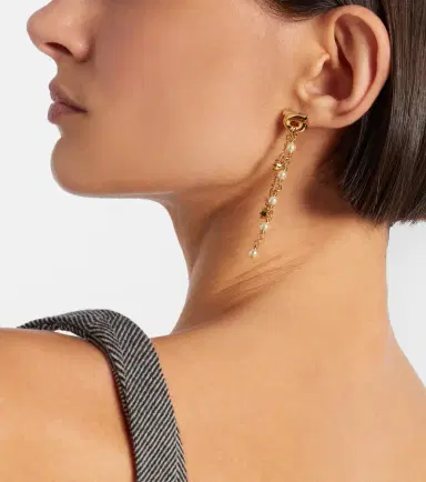Ferragamo Gancini embellished drop earrings | Thumbnail 6