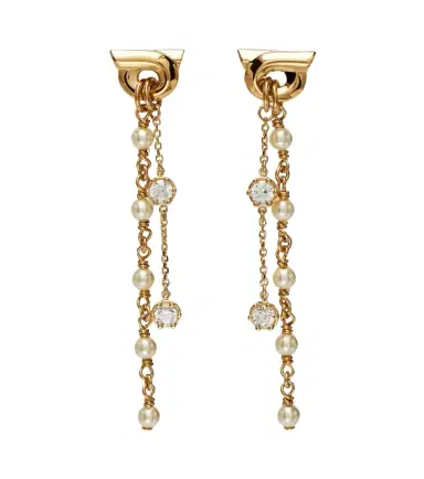 Ferragamo Gancini embellished drop earrings | Thumbnail 1