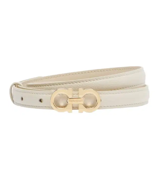 Gancini leather belt