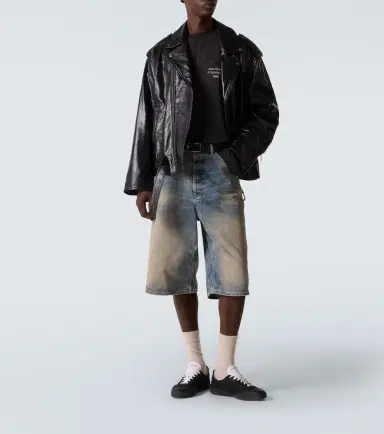 Acne Studios Distressed cotton-blend T-shirt | Thumbnail 4