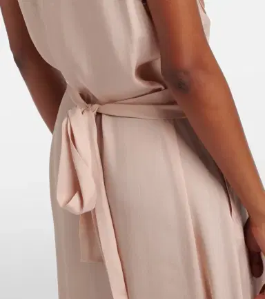 Maison Margiela Belted lace-trimmed midi dress | Thumbnail 3