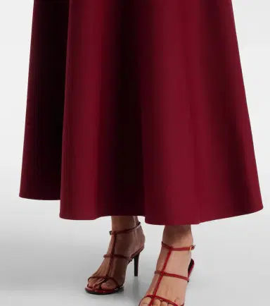 Oscar de la Renta Floral-appliqué wool-blend crêpe maxi dress | Thumbnail 6 Oscar de la Renta Floral-appliqué wool-blend crêpe maxi dress | Thumbnail 6