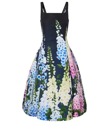 Oscar de la Renta Floral faille coktail dress | Thumbnail 1 Oscar de la Renta Floral faille coktail dress | Thumbnail 1