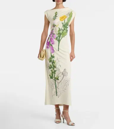 Oscar de la Renta Floral jersey maxi dress | Thumbnail 2