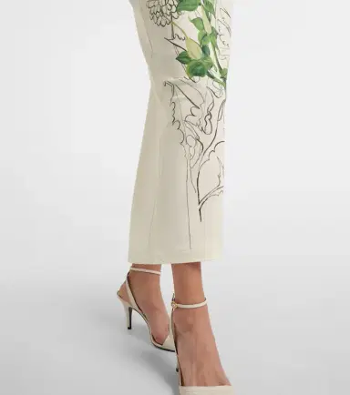 Oscar de la Renta Floral jersey maxi dress | Thumbnail 3