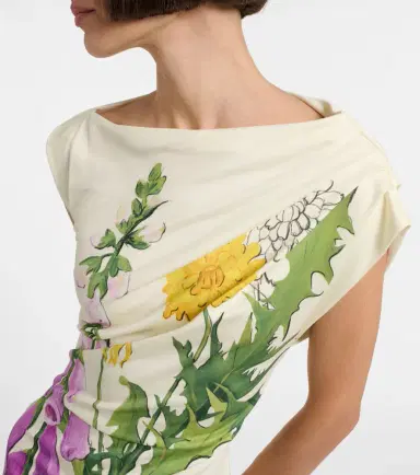 Oscar de la Renta Floral jersey maxi dress | Thumbnail 5