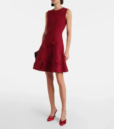 Oscar de la Renta Floral knitted minidress | Thumbnail 2