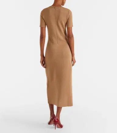 Oscar de la Renta Foxgloves wool-blend midi dress | Thumbnail 4