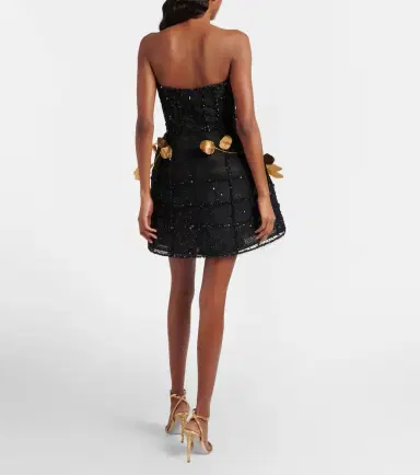 Oscar de la Renta Embellished sequined cocktail dress | Thumbnail 4 Oscar de la Renta Embellished sequined cocktail dress | Thumbnail 4
