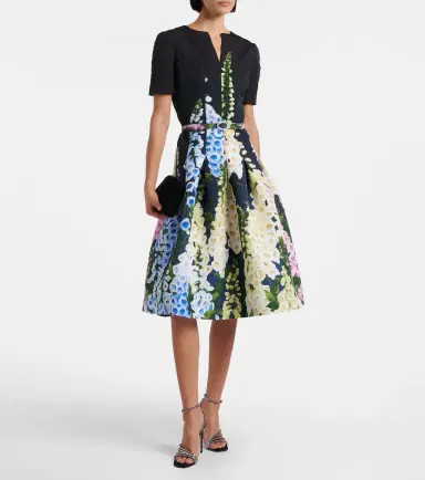 Oscar de la Renta Floral midi dress | Thumbnail 3