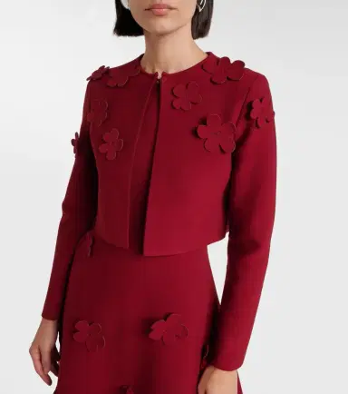 Oscar de la Renta Floral cropped cardigan | Thumbnail 5 Oscar de la Renta Floral cropped cardigan | Thumbnail 5