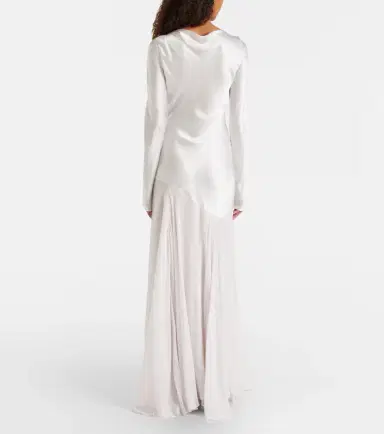 Tove Cordelia silk satin and chiffon maxi dress | Thumbnail 2