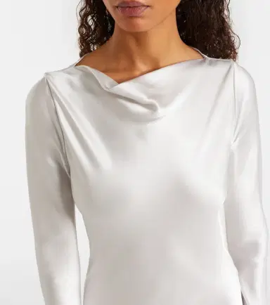 Tove Cordelia silk satin and chiffon maxi dress | Thumbnail 3