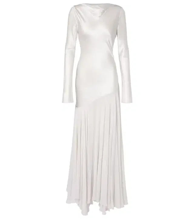 Cordelia silk satin and chiffon maxi dress