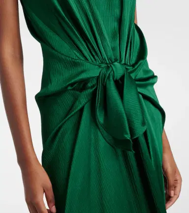 JW Anderson Gathered silk satin midi dress | Thumbnail 2 JW Anderson Gathered silk satin midi dress | Thumbnail 2