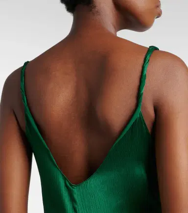 JW Anderson Gathered silk satin midi dress | Thumbnail 6 JW Anderson Gathered silk satin midi dress | Thumbnail 6